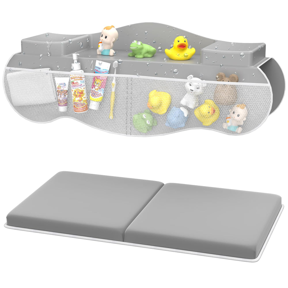 JAUPH bath kneeler elbow rest pad closeup shows memory foam comfort for bath time.
