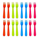 Jawbush 16pcs plastic kids forks lunchbox – safe, lightweight for easy packing.