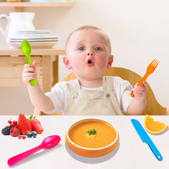 Jawbush kid spoon 6.3 inches designed for easy scooping and self-feeding.