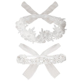 Jawfait 2-pack headbands closeup shows adjustable elastic for gentle wear.
