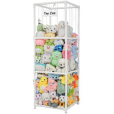 JAWNLITY Stuffed Animals Zoo Storage open entrance for easy toy access and playroom charm.