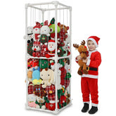 JAWNLITY stuffed animals storage zoo organizer front view for easy plush toy access.
