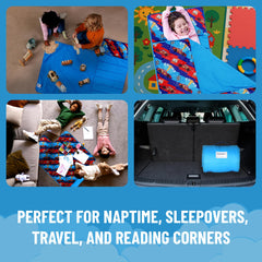 Jay Franco Cars Nap Mat built-in blanket detail for cozy floor naps