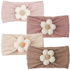 Jaydear baby flower headbands pack shows four colorful blooms for everyday wear