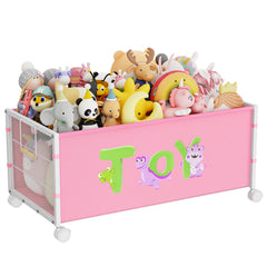 JBBTOOL large toy box with 360° wheels for easy mobility in playrooms.