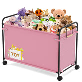 JBBTOOL 180L pink toy box full view showcasing large capacity for toys and clothes
