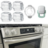 JDHDF stove knob covers pack on stove protecting kids from turning knobs.