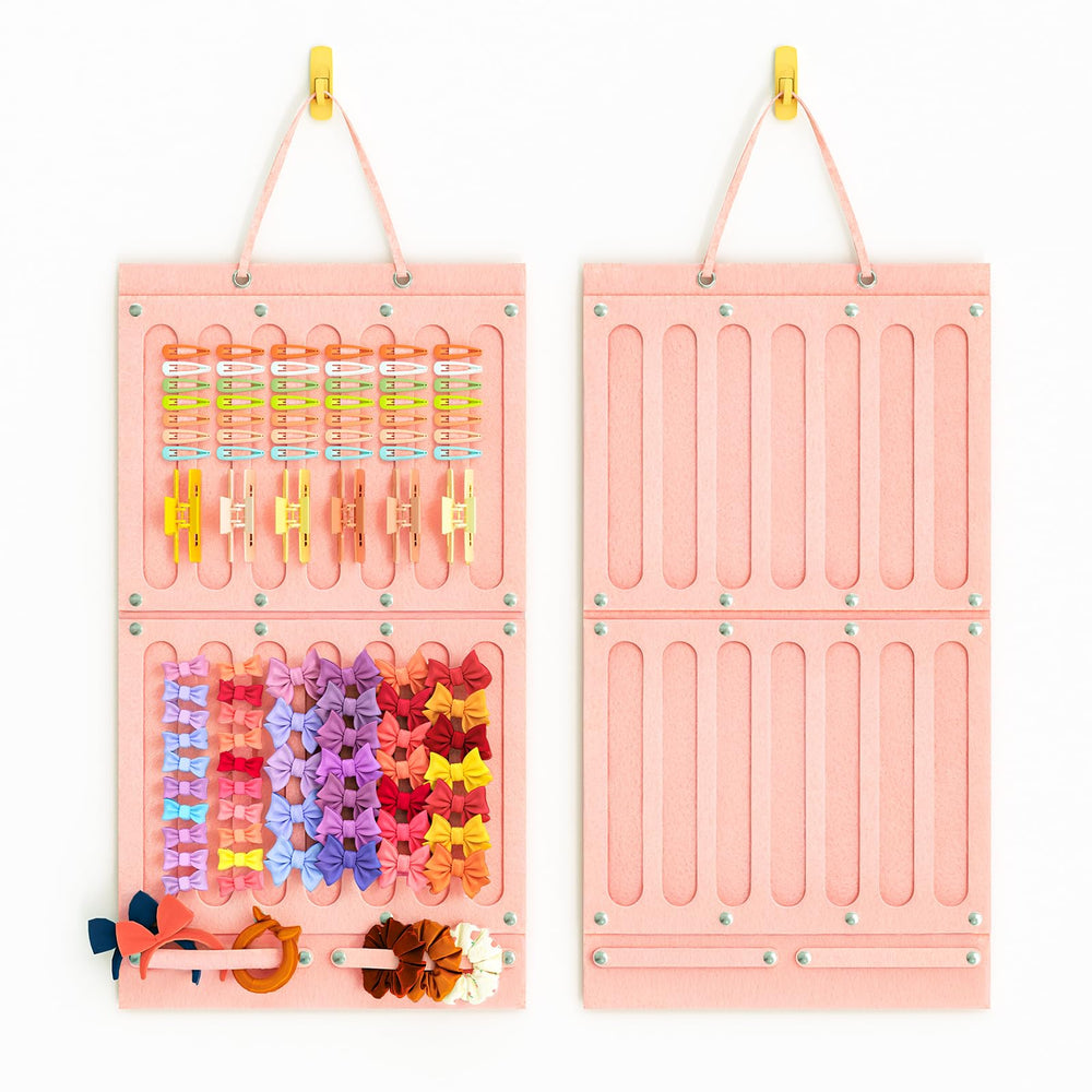 JDOTL Bow Holder pink wall display keeps bows organized and accessible.