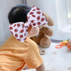 JDRGJTH football headband bow close-up in soft fabric for comfortable wear