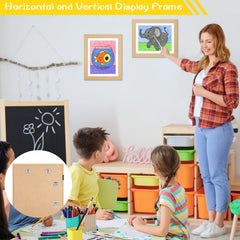 JDZIVTOP front-opening frame 180-degree for easy children’s art rotation.