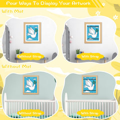 JDZIVTOP frame stores up to 150 sheets for art and photos.