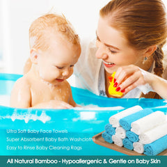 JEFFSUN baby washcloth multi-purpose soft material for bath, spills, and wipes.