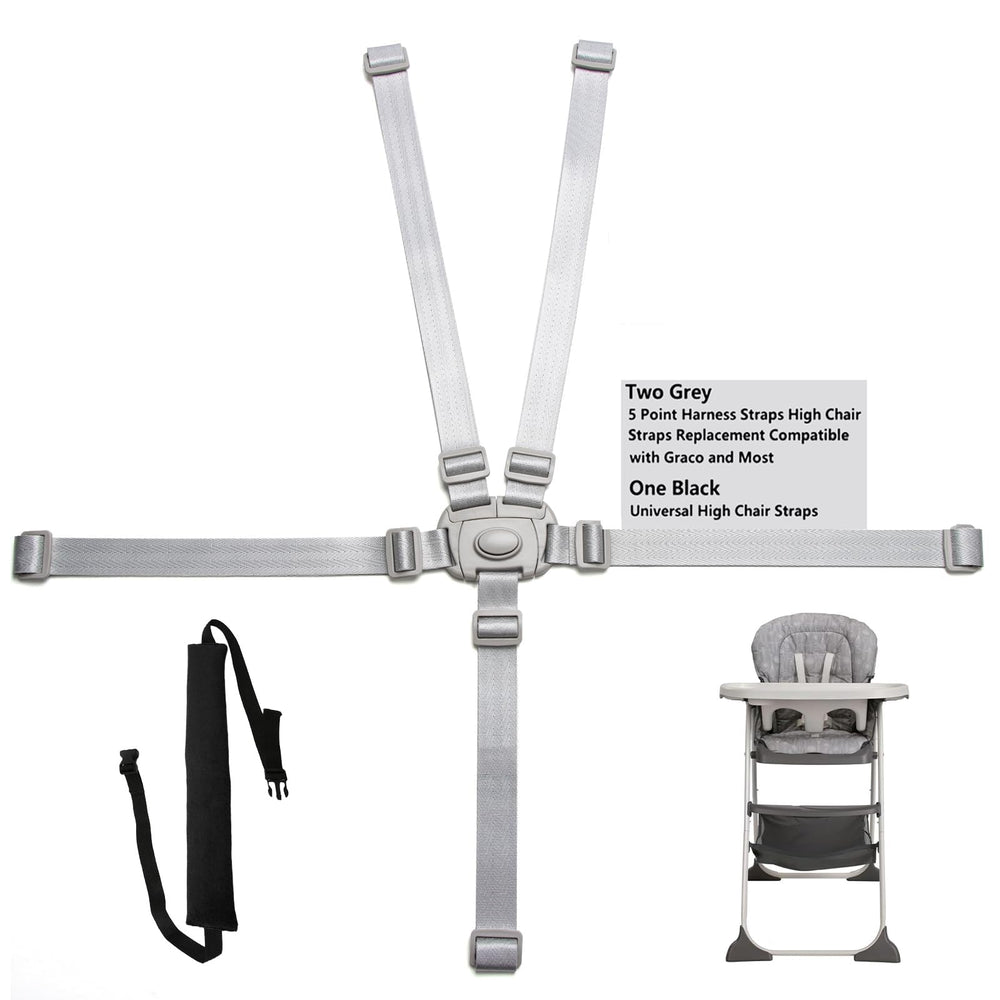 Jekarsy two-pack high chair straps assembly for secure dining chair use