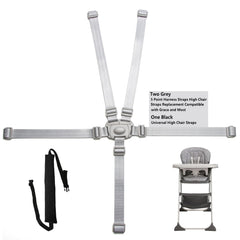 Jekarsy two-pack high chair straps assembly for secure dining chair use