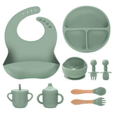 JELLDJK suction plate on tray for mess-free meals