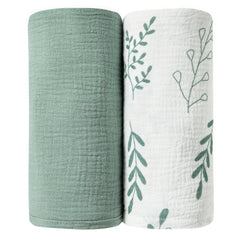 JELLYMONI muslin swaddle blanket 47x47 large coverage for secure newborn swaddling.