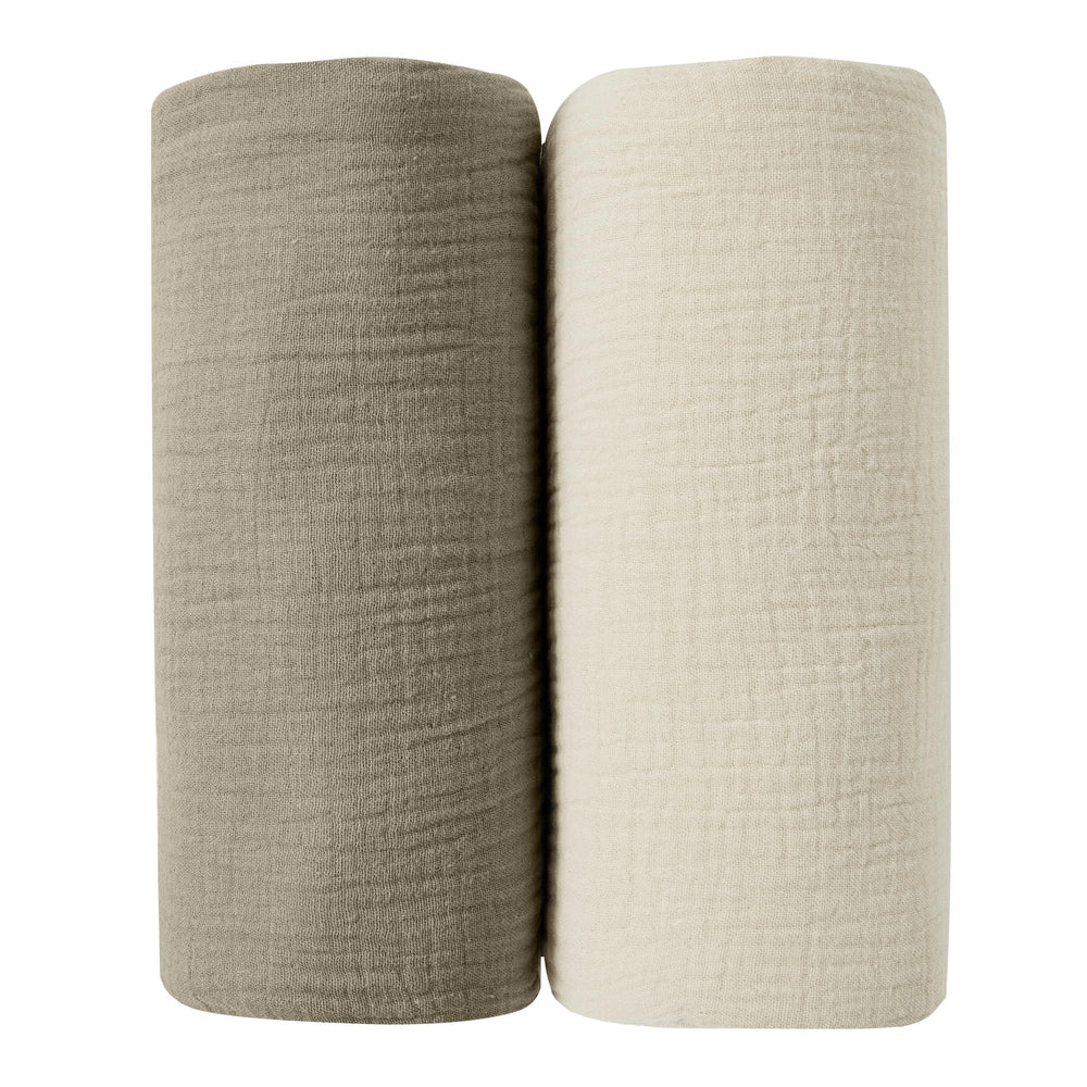 JELLYMONI Muslin Swaddle Blanket texture close-up highlights soft, breathable fabric for delicate newborn skin.