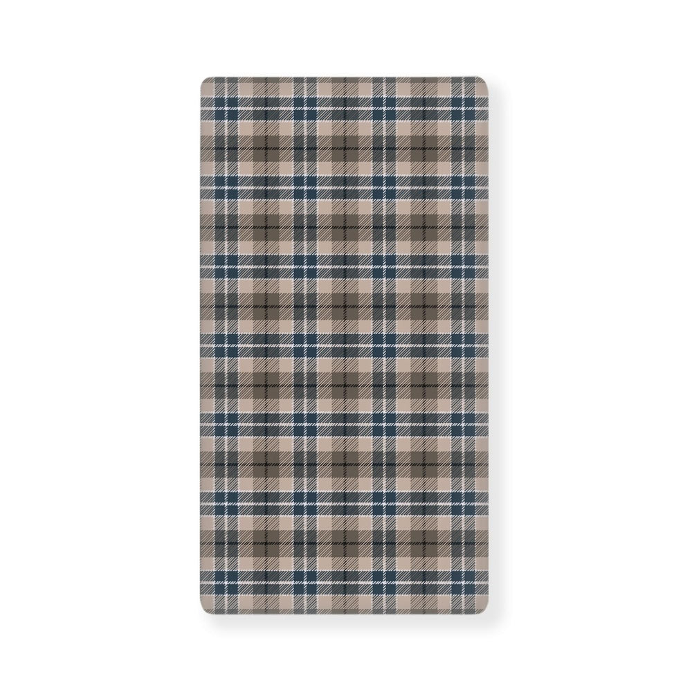 JEPFEIXIA brown plaid checkerboard fitted crib sheet keeps standard 28x52 mattress snug and secure.
