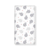 JEPFEIXIA elephant fitted sheet close-up of soft fabric for baby comfort