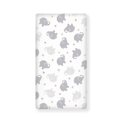 JEPFEIXIA elephant fitted sheet close-up of soft fabric for baby comfort