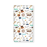 JEPFEIXIA watercolor pirate ship sheet top view shows soft breathable comfort