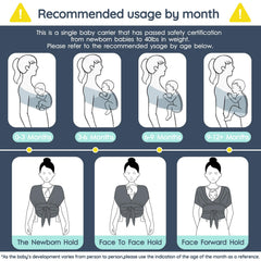 Jeroray baby wrap sling worn by parent in front-carry for hands-free daily tasks.