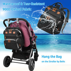 Jeryswet diaper bag anti-theft pocket secures valuables on the go.