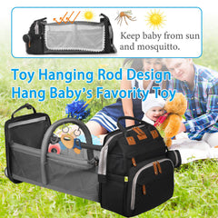 Jeryswet diaper bag large-capacity layout keeps bottles and outfits organized.