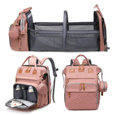 Jeryswet diaper bag with foldable changing station for on-the-go diaper care.
