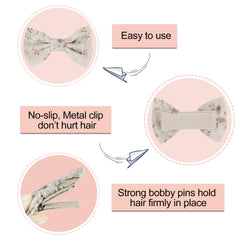 JESSCAT mini-bow-size demonstrates petite 1.8 x 1.2 inch bows for infants.