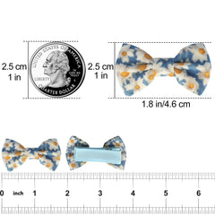 JESSCAT fabric bows in cotton and linen offer soft, gentle hold.