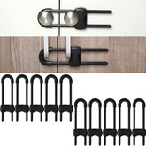 Jetec 10-piece cabinet locks pack secures cabinet for toddler safety.