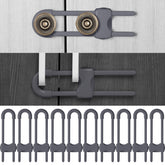 Jetec cabinet locks pack setup shows tool-free installation for babyproofing cabinets