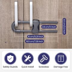 Jetec cabinet locks installed tool-free on cabinets for quick safety