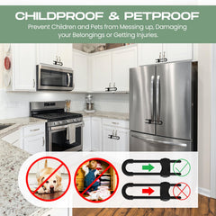 Jetec easy tool-free installation cabinet lock demonstrates quick setup without drilling or tools.