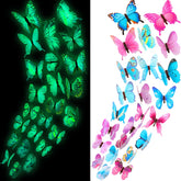 Jetec glow butterflies large purple glow for soft bedroom ambiance.