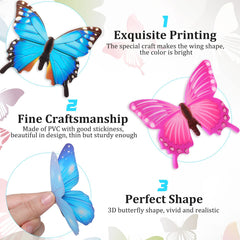 Jetec glow butterflies medium blue add playful wall accents for kids rooms.