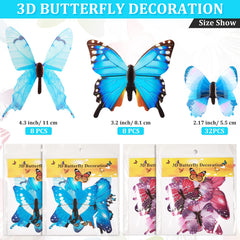 Jetec glow butterflies small purple provide gentle night light in nursery.