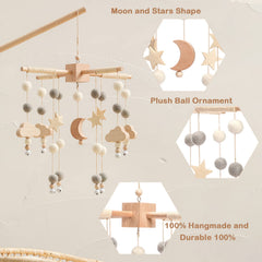 JETM·HH nursery decor boho star mobile creates calm nursery atmosphere