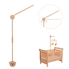 JETMHH wooden crib mobile arm assembly demonstrates secure mounting for cribs