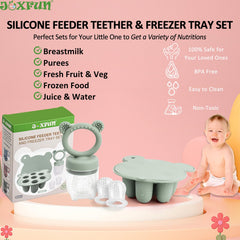JEXFUN baby popsicle tray ready for batch-prepped meals and frozen treats.