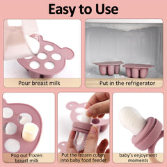 JEXFUN bear fruit feeder close-up in BPA-free silicone for teething