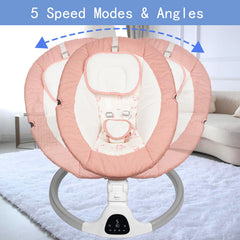 JFOVMCYG baby swing Bluetooth touch panel enables lullaby playback.