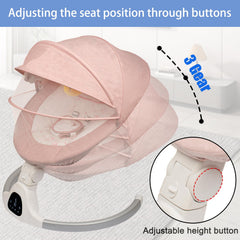 JFOVMCYG swing with removable mosquito net protects baby from bugs.