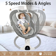 JFOVMCYG electric baby swing gray with remote for convenient control