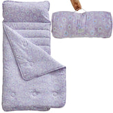 JHCHMX floral toddler nap mat rolled for easy travel and daycare portability.