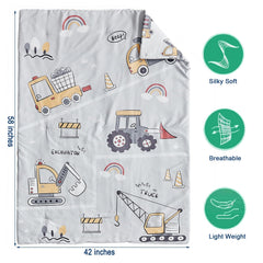 JHCHMX Excavator Pattern Pillowcase adds soft, easy-care comfort.