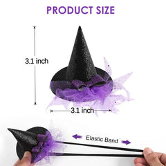 JiaDuo baby witch hat headband orange bow adds Halloween charm