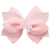 JiaDuo pink birthday bow 1-year elastic band for secure wear