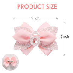 Jiaduo pink birthday bow 2 year with metal clip for durable party wear